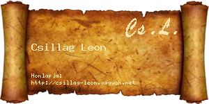 Csillag Leon névjegykártya